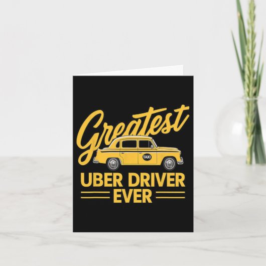 史上最高のUberドライバー Uberドライバーおもしろ カード (正面)