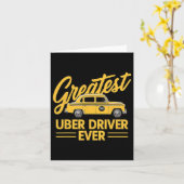 史上最高のUberドライバー Uberドライバーおもしろ カード (黄色い花)