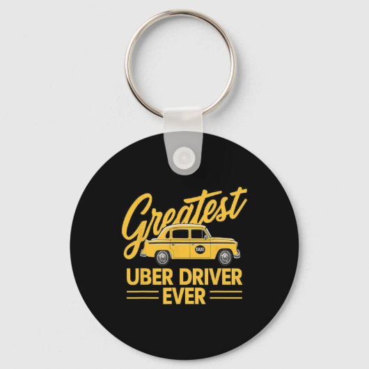 史上最高のUberドライバー Uberドライバー面白4 キーホルダー (正面)
