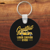 史上最高のUberドライバー Uberドライバー面白4 キーホルダー (正面)