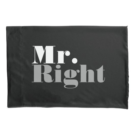 右おもしろいさん夫婦はいつも枕カバーを右 枕カバー (正面)