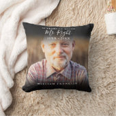 右おもしろい夫妻の写真記念日 クッション (ブランケット)