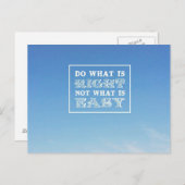 右であるものをして下さい ポストカード (正面/裏面)