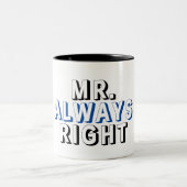 右と右の夫マグ ツートーンマグカップ (中央)