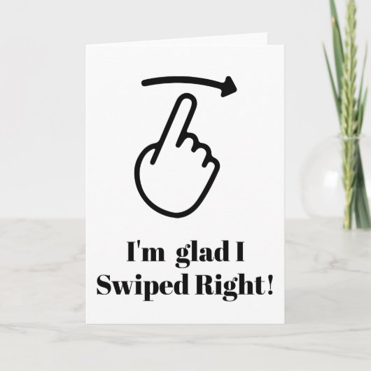 右におもしろいスイップしてよかったと思うバレンタインデイカード シーズンカード (正面)