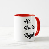 右にスワイプ – コンボ マグカップ (正面右)