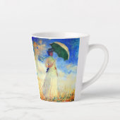 右にパラソルを置いたモネの女性 カフェラテマグ (右)