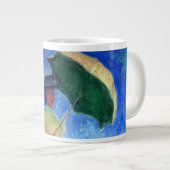 右にパラソルを置いたモネの女性 ジャンボコーヒーマグカップ (正面右)