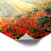 右にパラソルを置いたモネの女性 ポスター (角)