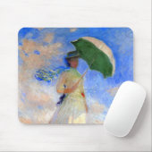 右にパラソルを置いたモネの女性 マウスパッド (マウス)
