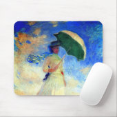 右にパラソルを置いたモネの女性 マウスパッド (マウス)