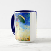 右にパラソルを置いたモネの女性 マグカップ (正面左)