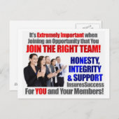 「右に入る」チームポストカード ポストカード (正面/裏面)