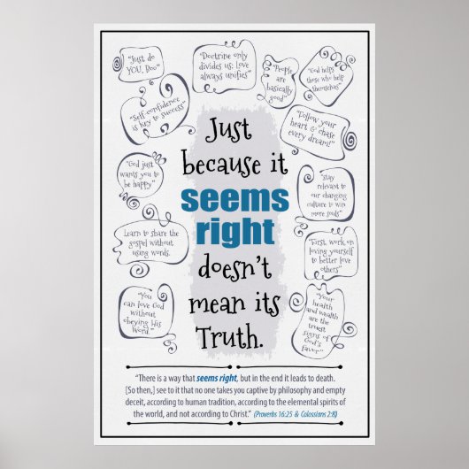 「右に見える」ポスタープリント(「24 x 36」、セミグロス) ポスター (正面)