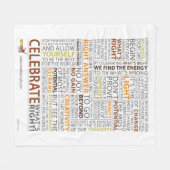 右のフリースブランケットはであるもの祝って下さい フリースブランケット (正面(横))