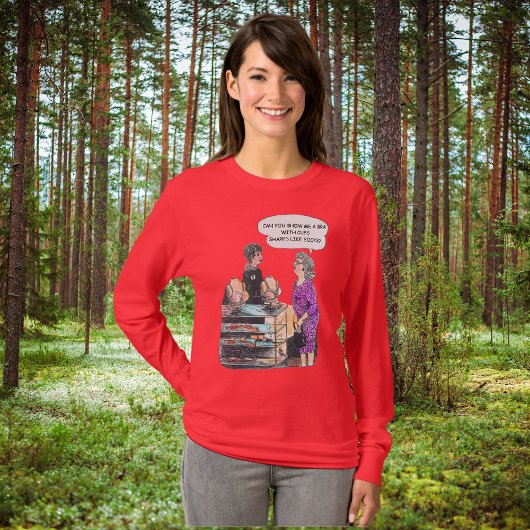 右のブラジャーの女性を見つける長袖 Tシャツ
