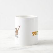 右のマグ-ロゴ--はであるもの祝って下さい コーヒーマグカップ (中央)