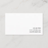 右のモダンな書道-単に 名刺 (裏面)