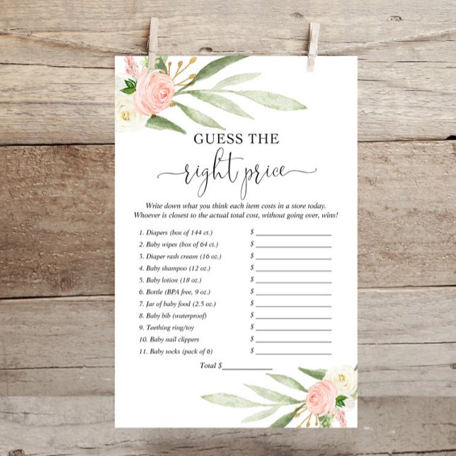 右の価格ピンクの緑のシャワーゲームを推測 (クリエイターアップロード済み)