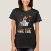 右の夜のハロウィン不気味イン Tシャツ (正面)