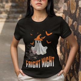 右の夜のハロウィン不気味イン Tシャツ
