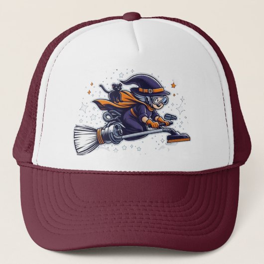 右の夜のフライト：魔女のテクイのハロウィーン キャップ (正面)