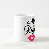 右の夫人「常に」 コーヒーマグカップ (中央)