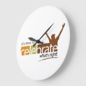 右の時計はであるもの祝って下さい ラージ壁時計 (傾斜)