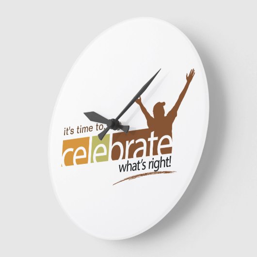 右の時計はであるもの祝って下さい ラージ壁時計 (傾斜)