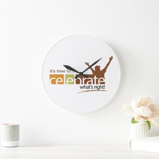 右の時計はであるもの祝って下さい ラージ壁時計 (ホーム)