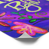 右の物のフローラ紫かわいらしのインスピレーション ポスター (角)