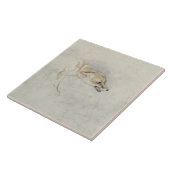 右の裏面に直面する身をかがめるキツネの勉強: fain タイル (側面)