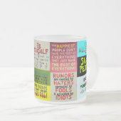 右の言葉～曇りガラスのマグカップ/利他主義 フロストグラスマグカップ (正面右)