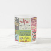 右の言葉～曇りガラスのマグカップ/利他主義 フロストグラスマグカップ (中央)