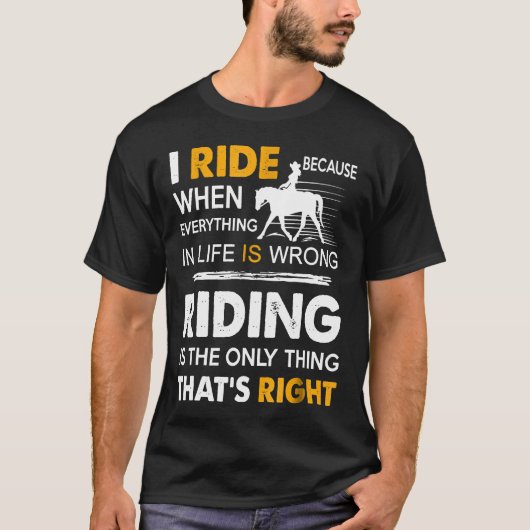 右の馬は馬に乗るよりほかは無い Tシャツ (正面)