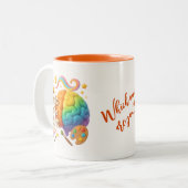 右の魔法、ロジック上の離れ – 二重脳 ツートーンマグカップ (正面左)