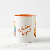 右の魔法、ロジック上の離れ – 二重脳 ツートーンマグカップ (中央)