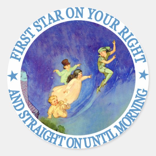 右の1つ目の星、朝までまっすぐ ラウンドシール (正面)