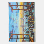 右への第2星。 ピーターパンは芸術をインスパイア キッチンタオル (縦)