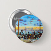 右への第2星。 ピーターパンは芸術をインスパイア 缶バッジ (正面&裏面)