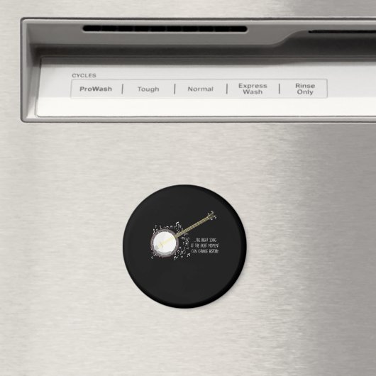 右ソングライトモーメントバンジョミュージックアコースティックギフト マグネット (インサイチュ (食洗機))