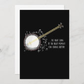 右ソングライトモーメントバンジョミュージックアコースティックギフト 招待状 (正面/裏面)