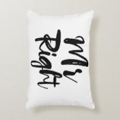 右タイポグラフィ黒白 アクセントクッション (正面(垂直))