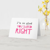 右ノテカードをスワイプしてよかった カード (黄色い花)