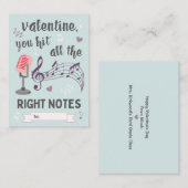 右ノートクラスルームのバレンタインのメモカード ノートカード (正面/裏面)