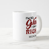 右バレンタインにスワイプして良パーソナライズされたかった ジャンボコーヒーマグカップ (正面右)