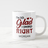 右バレンタインにスワイプして良パーソナライズされたかった ジャンボコーヒーマグカップ (右)