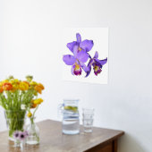 右パープルオーキッドグループプリントポスター 箔ポスター (レイダウン (キッチン))