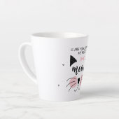 右ミューを子猫に カフェラテマグ (左アングル)