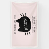 右ミューピンクの赤ちゃんシャワーを私に子猫にする 横断幕 (縦)